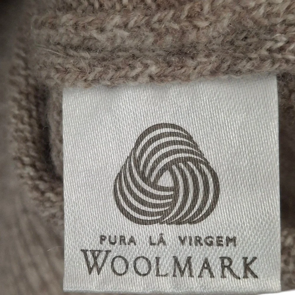 Quills Woollen Market Ireland Argyle Sweater Men's XL Beige Wool Crewneck